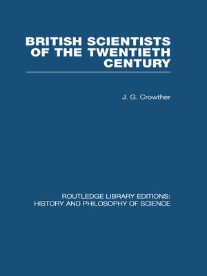 cover image of British Scientists of the Twentieth Century